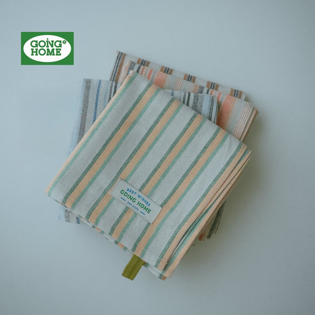 100% Cotton Stripe Tea Table Dust Cover & Napkin