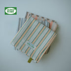 100% Cotton Stripe Tea Table Dust Cover & Napkin