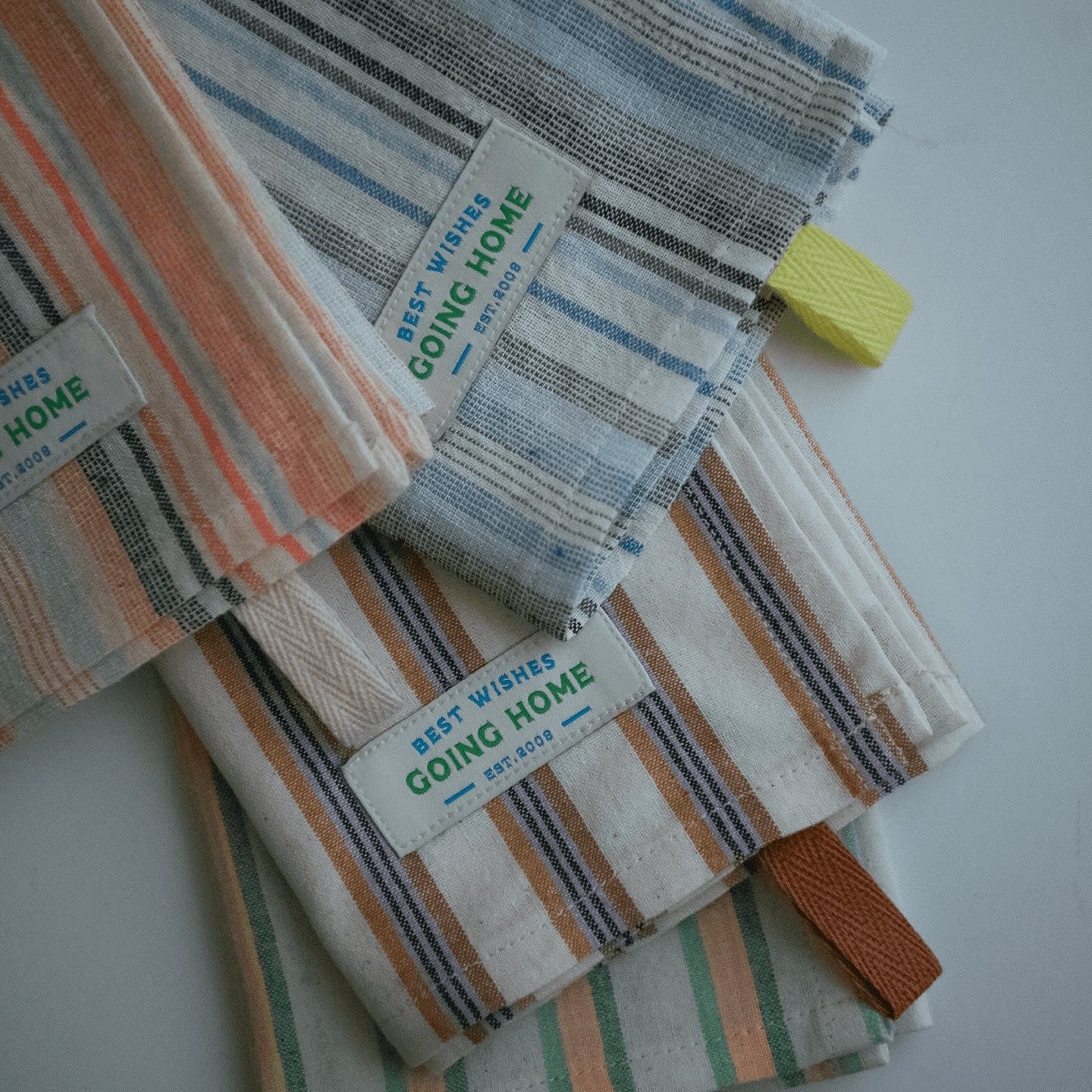 100% Cotton Stripe Tea Table Dust Cover & Napkin