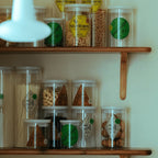 Borosilicate Glass Airtight Storage Jar for Kitchen Grains, Food Grade & Moisture Proof