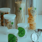 Borosilicate Glass Airtight Storage Jar for Kitchen Grains, Food Grade & Moisture Proof