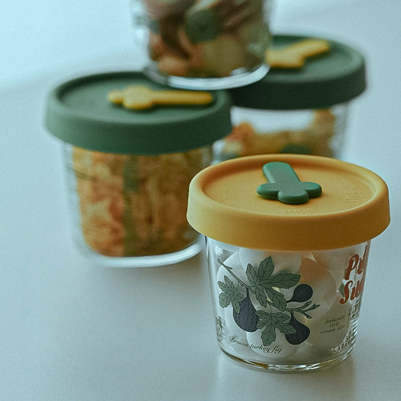 Small Glass Lunch Box for Fat Loss Meals, Food-Grade, Microwave/Refrigerator Safe, Portion Preservation Storage