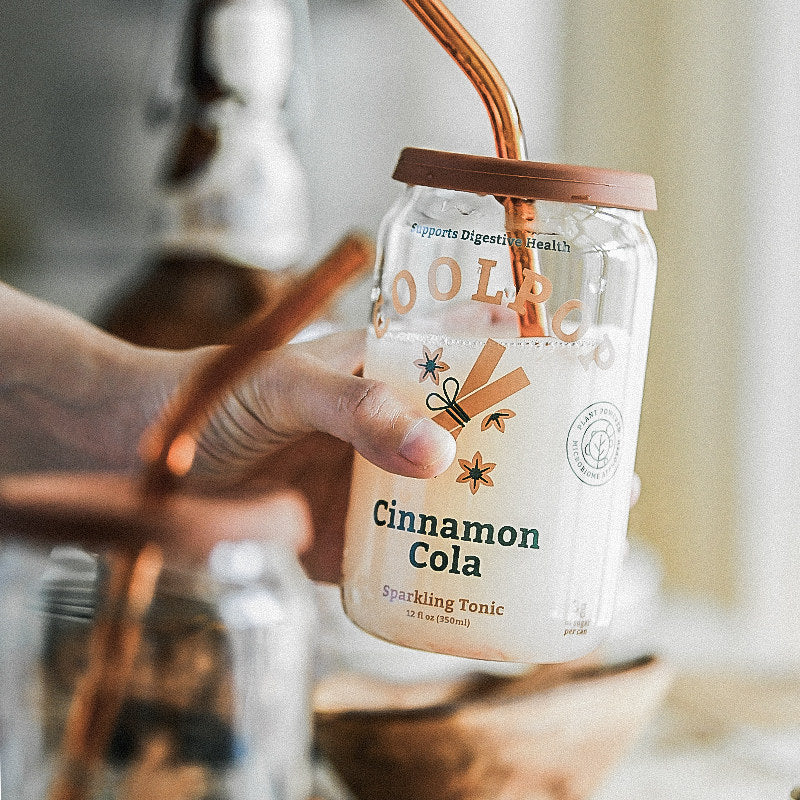 Clear Glass Cup with Lid and Straw