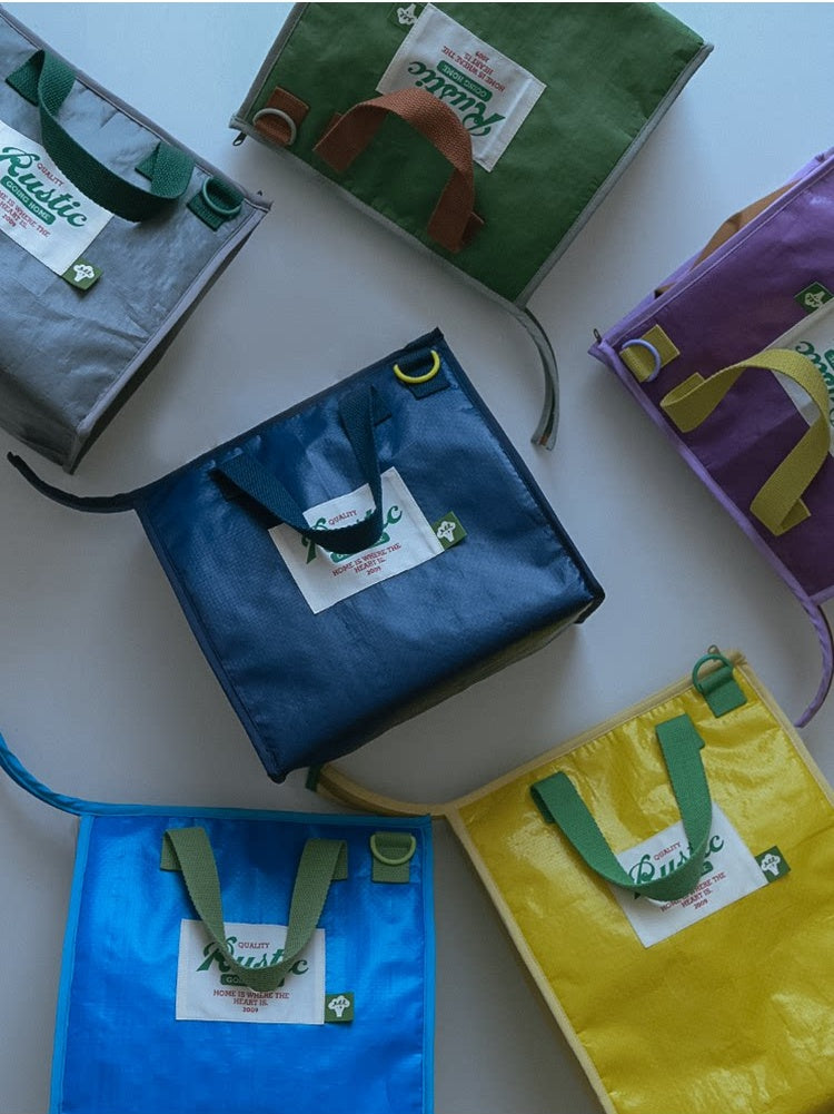 Handheld Insulated Waterproof Lunch Bag - Navy