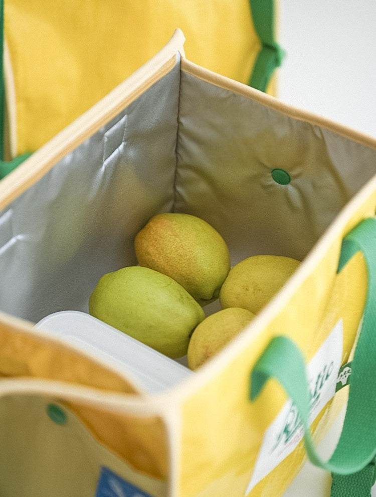 Handheld Insulated Waterproof Lunch Bag - Yellow