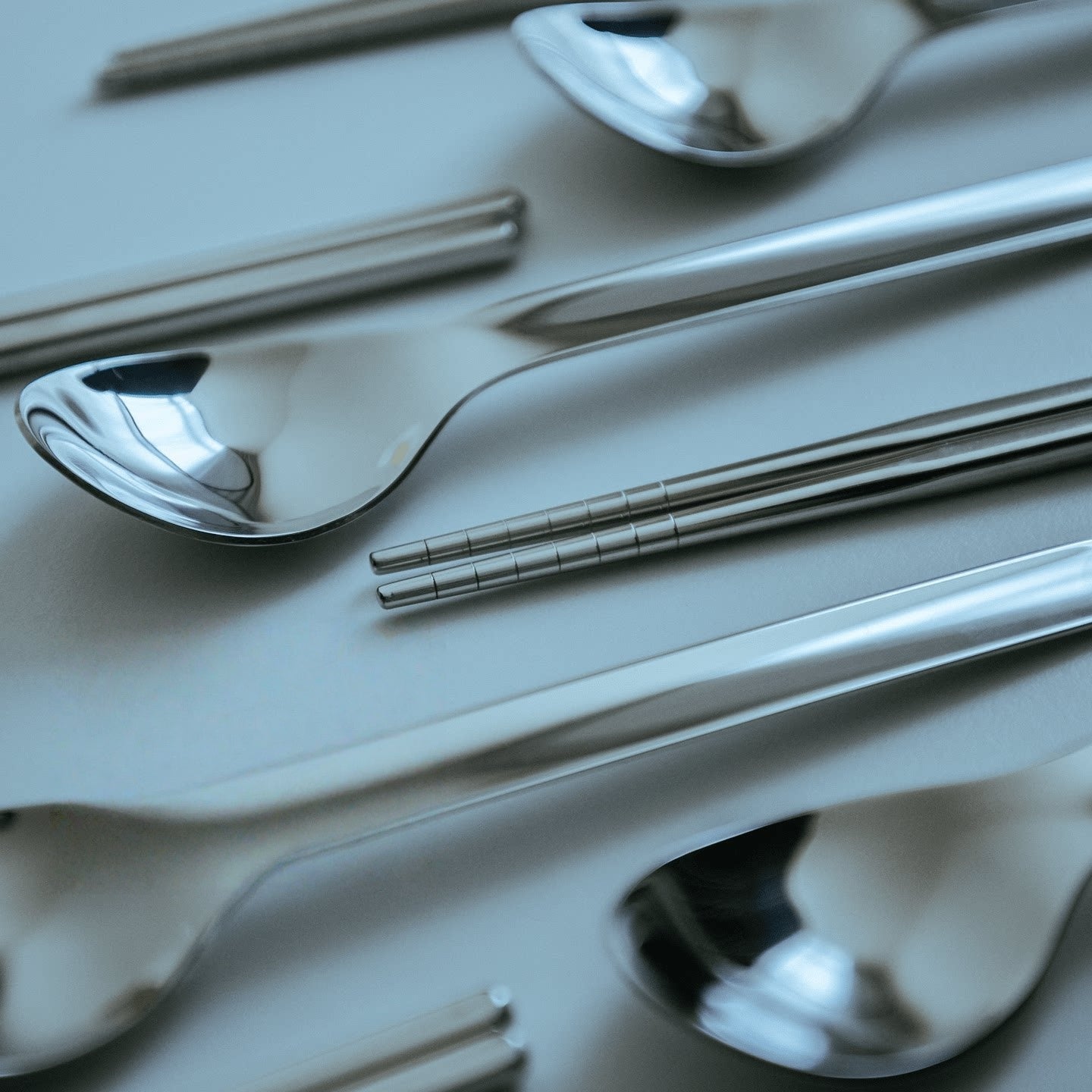 Stainless Steel Chopsticks And Spoons Silicone Storage Box