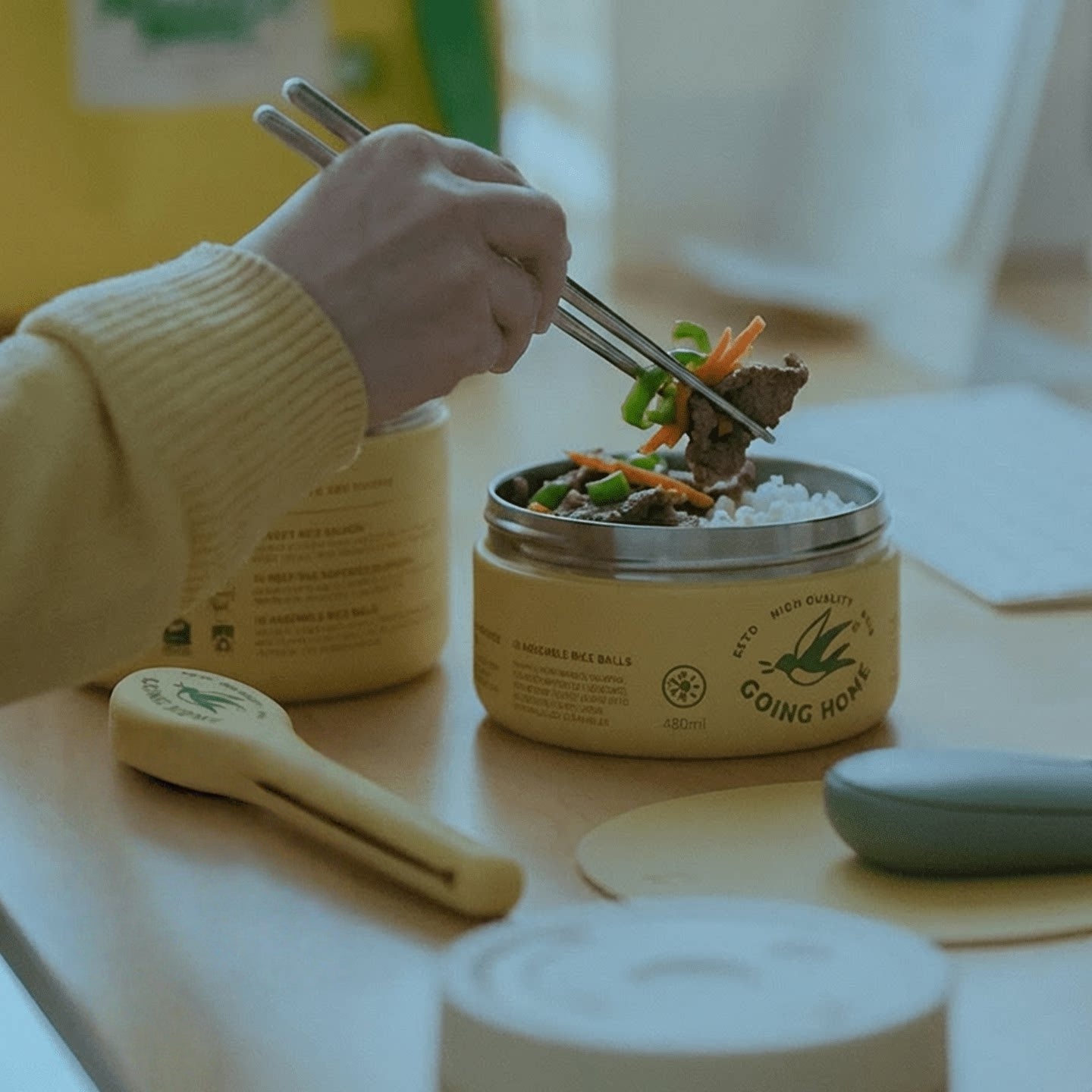 Stainless Steel Chopsticks And Spoons Silicone Storage Box