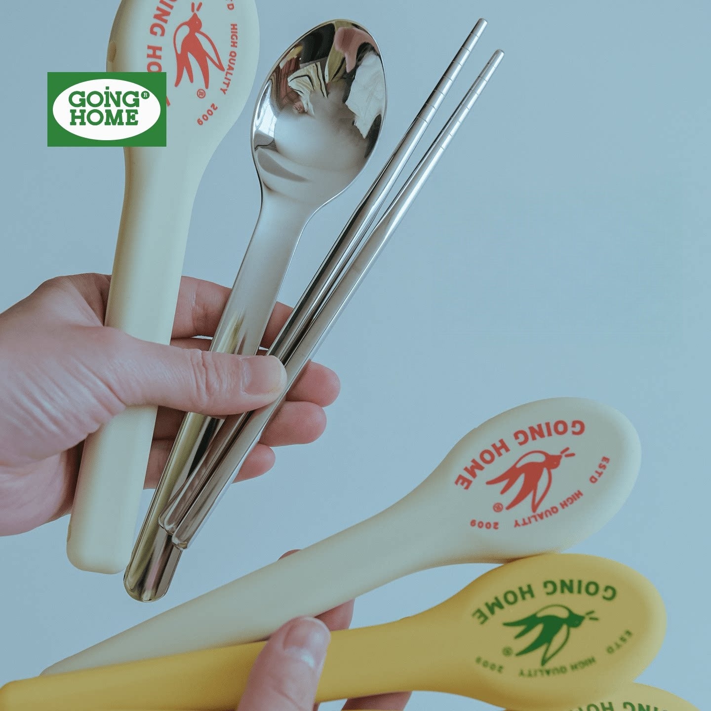 Stainless Steel Chopsticks And Spoons Silicone Storage Box