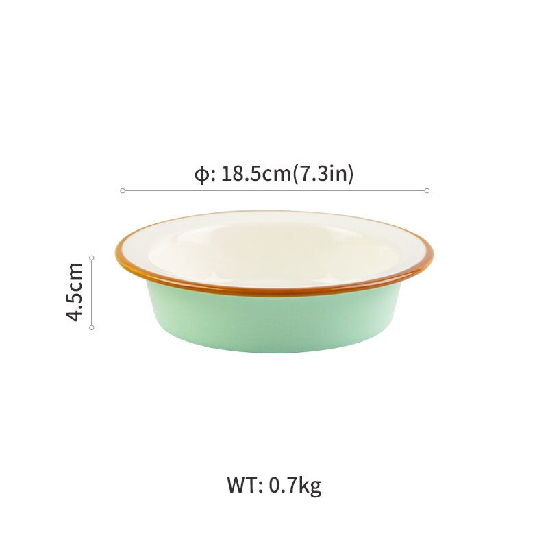 Retro Nostalgic Ceramic Tableware Steak Plate