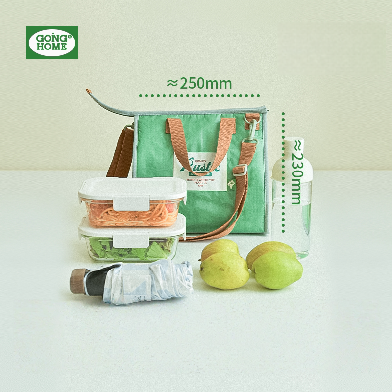 Handheld Insulated Waterproof Lunch Bag - Green