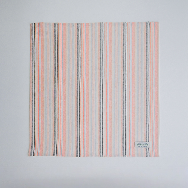 100% Cotton Stripe Tea Table Dust Cover & Napkin