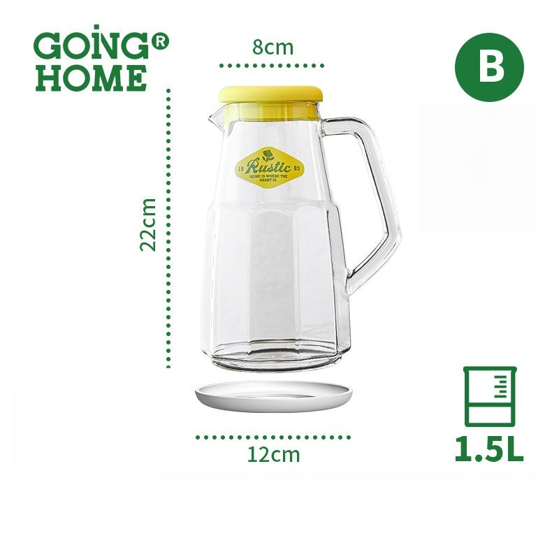 Thickened Borosilicate Glass Kettle, High Temp Resistant, Large Capacity for Cold Water