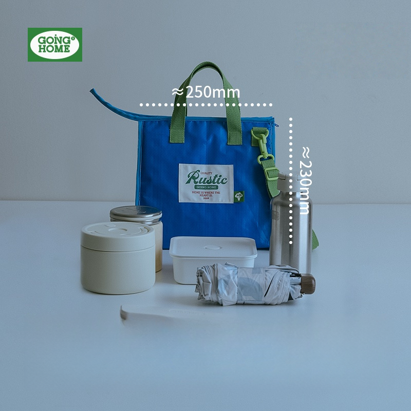 Handheld Insulated Waterproof Lunch Bag - Blue