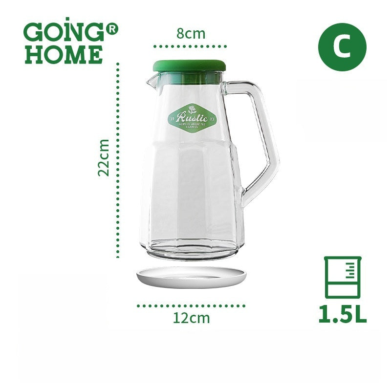 Thickened Borosilicate Glass Kettle, High Temp Resistant, Large Capacity for Cold Water