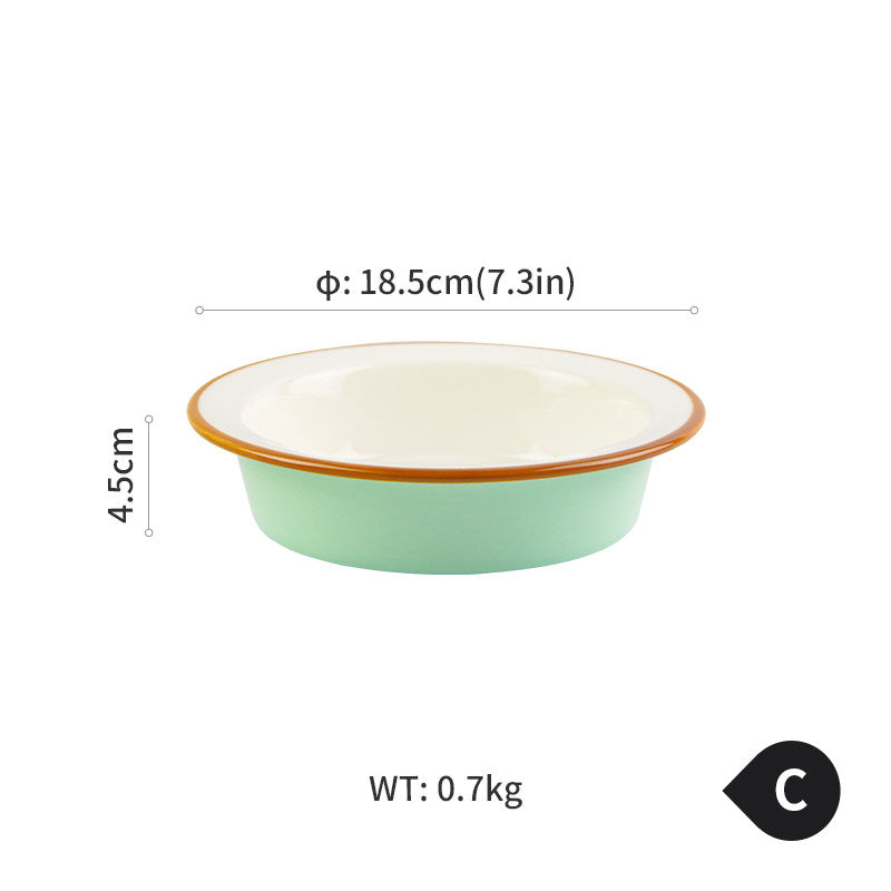 Coffee Brown Ceramic Home Tableware: Bowls, Plates