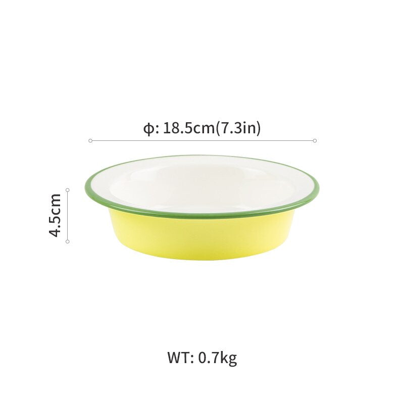 Retro Nostalgic Ceramic Tableware Steak Plate