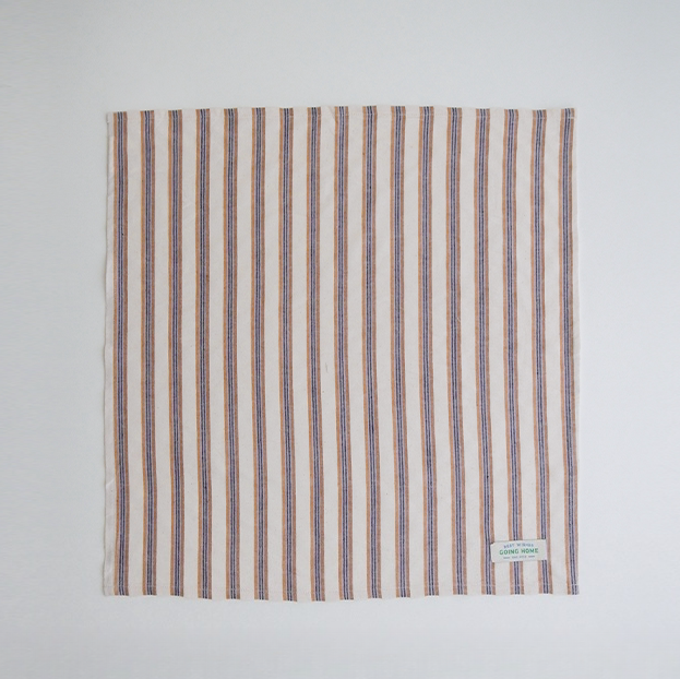 100% Cotton Stripe Tea Table Dust Cover & Napkin