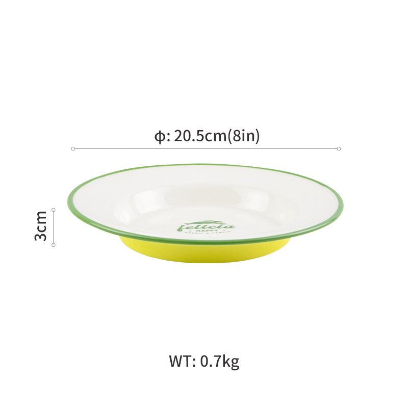 Retro Nostalgic Ceramic Tableware Steak Plate