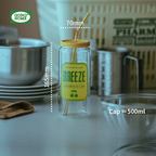 Summer Drinking Glass Cup, Heat-Resistant Glass with Lid