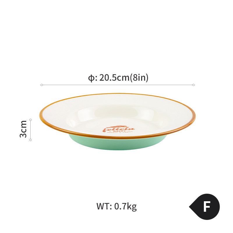 Coffee Brown Ceramic Home Tableware: Bowls, Plates