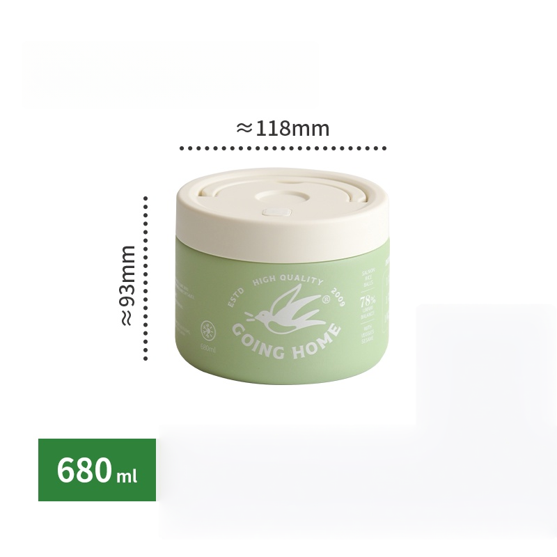 Insulated Lunch Bbox, Food-grade Double-layer 304 Stainless Steel Bento Box