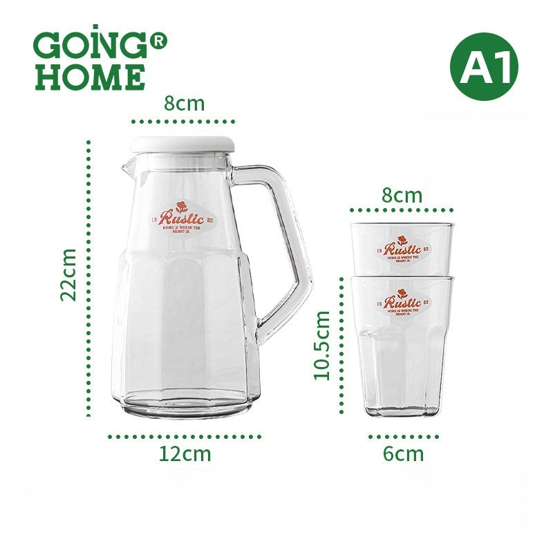 Thickened Borosilicate Glass Kettle, High Temp Resistant, Large Capacity for Cold Water