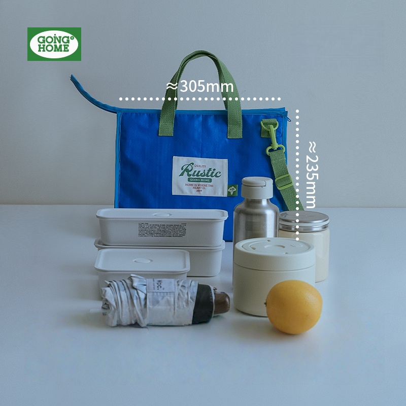 Handheld Insulated Waterproof Lunch Bag - Blue