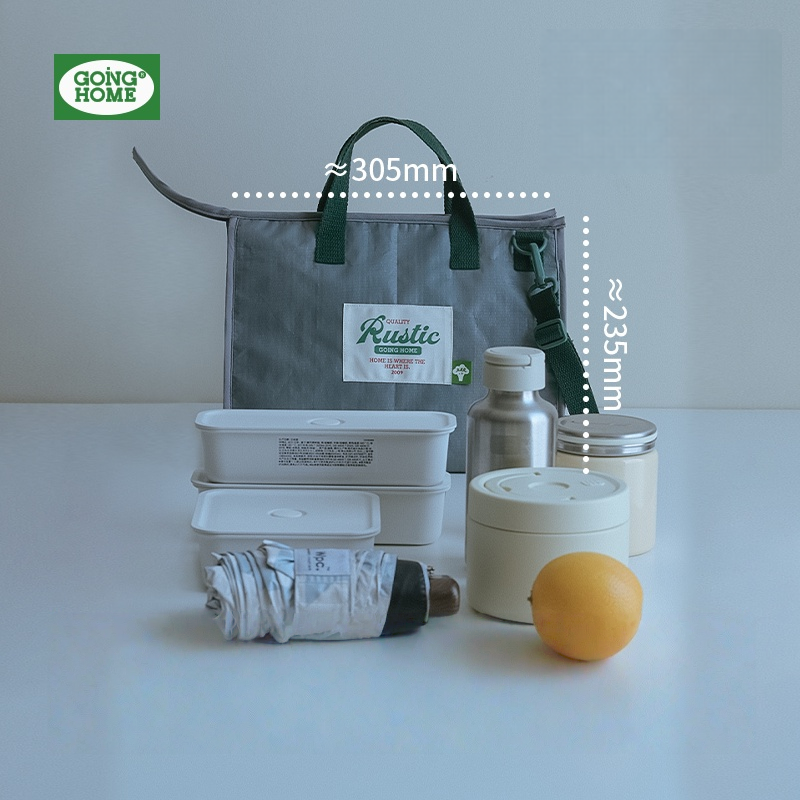 Handheld Insulated Waterproof Lunch Bag - Grey