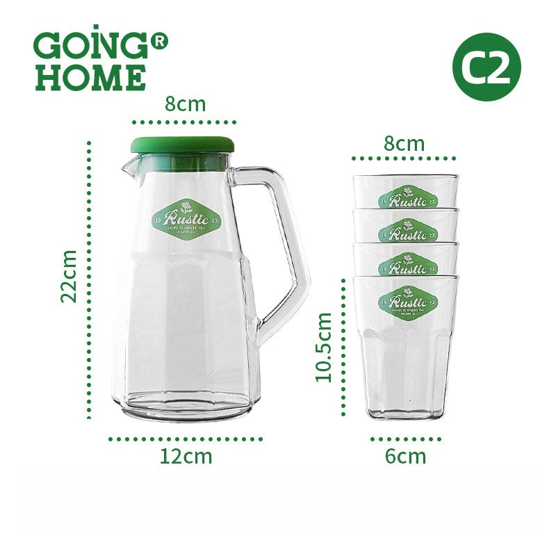 Thickened Borosilicate Glass Kettle, High Temp Resistant, Large Capacity for Cold Water