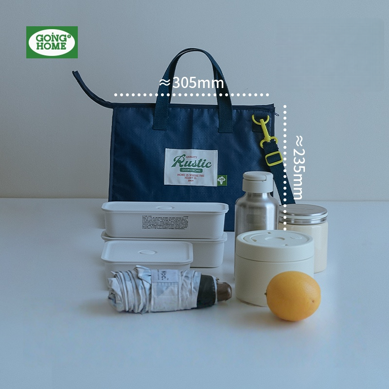 Handheld Insulated Waterproof Lunch Bag - Navy