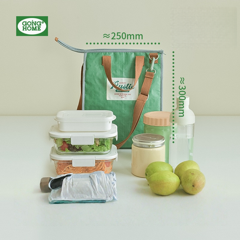 Handheld Insulated Waterproof Lunch Bag - Green