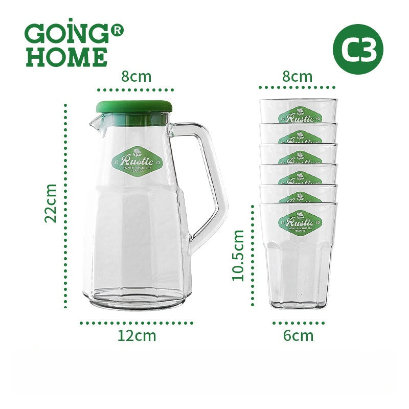 Thickened Borosilicate Glass Kettle, High Temp Resistant, Large Capacity for Cold Water