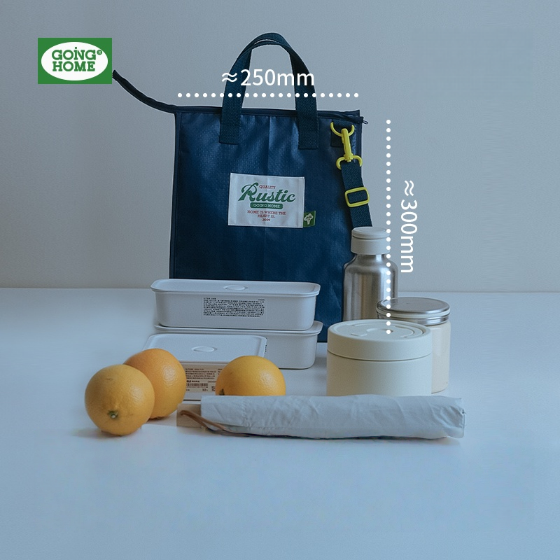 Handheld Insulated Waterproof Lunch Bag - Navy