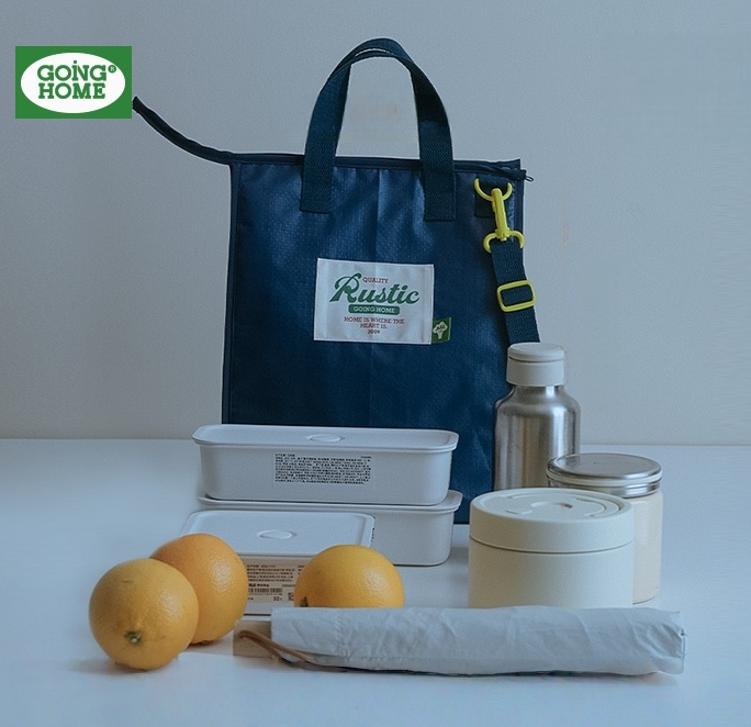 Handheld Insulated Waterproof Lunch Bag - Navy