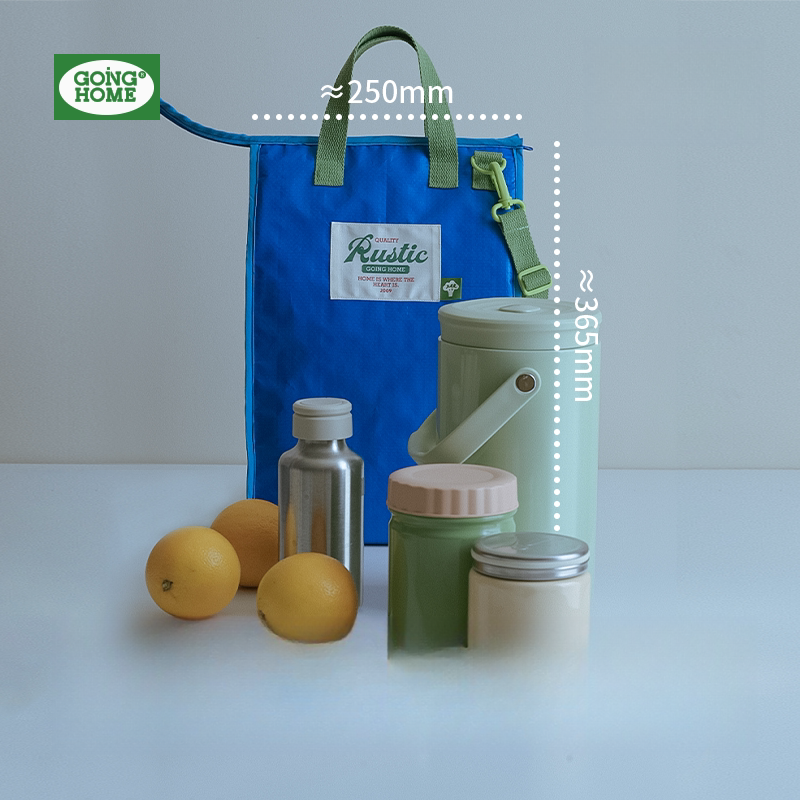 Handheld Insulated Waterproof Lunch Bag - Blue