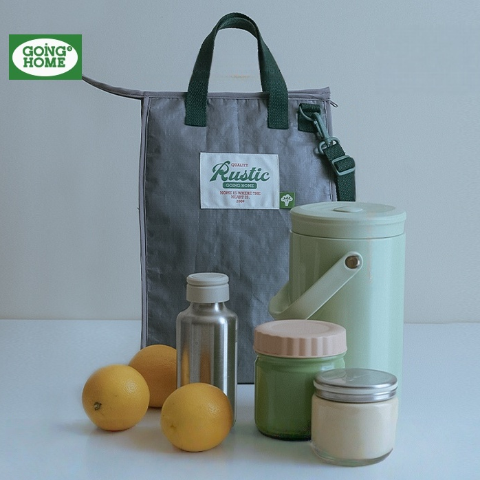 Handheld Insulated Waterproof Lunch Bag - Grey