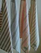100% Cotton Stripe Tea Table Dust Cover & Napkin