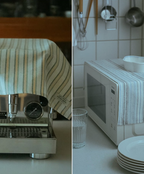 100% Cotton Stripe Tea Table Dust Cover & Napkin